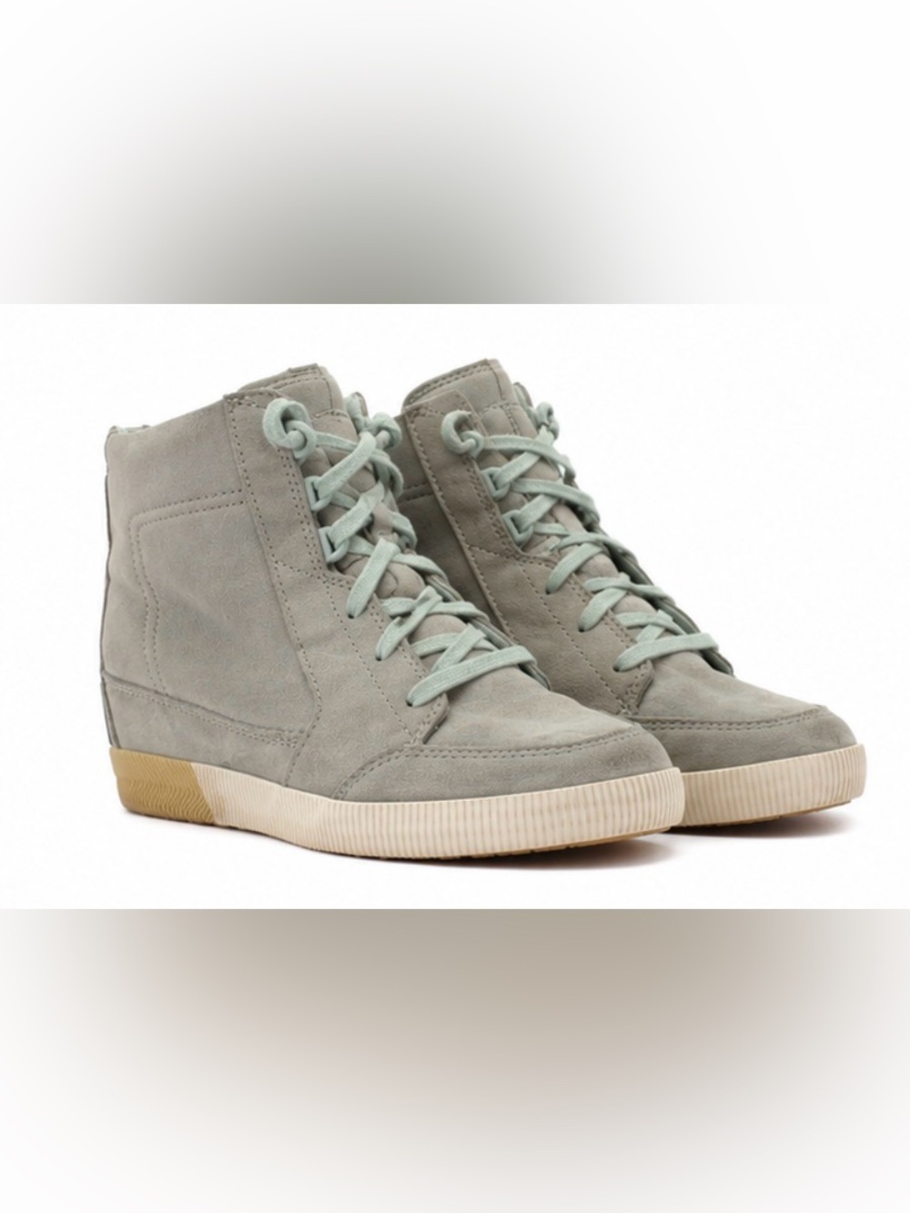 Sorel suede wedge high top sneakers size 7.5